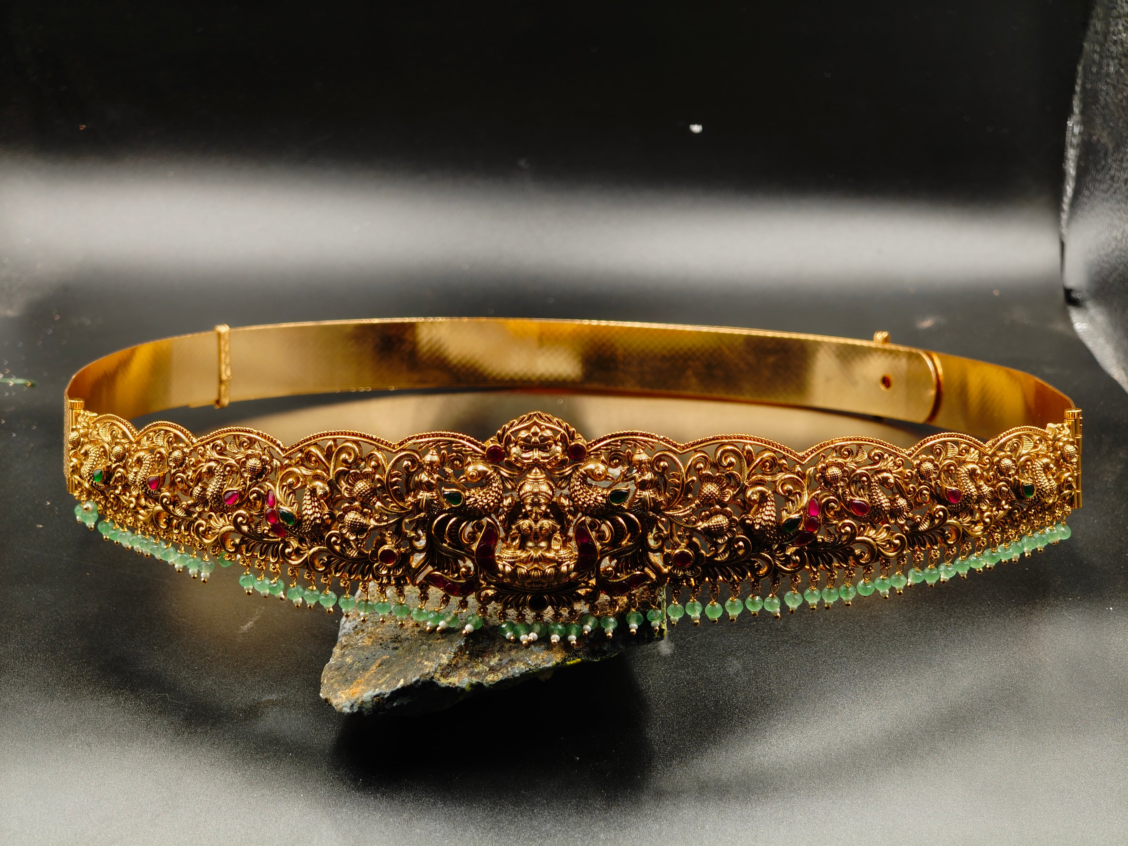 Gold Plated  Goddess Lakshmi Waist Belt