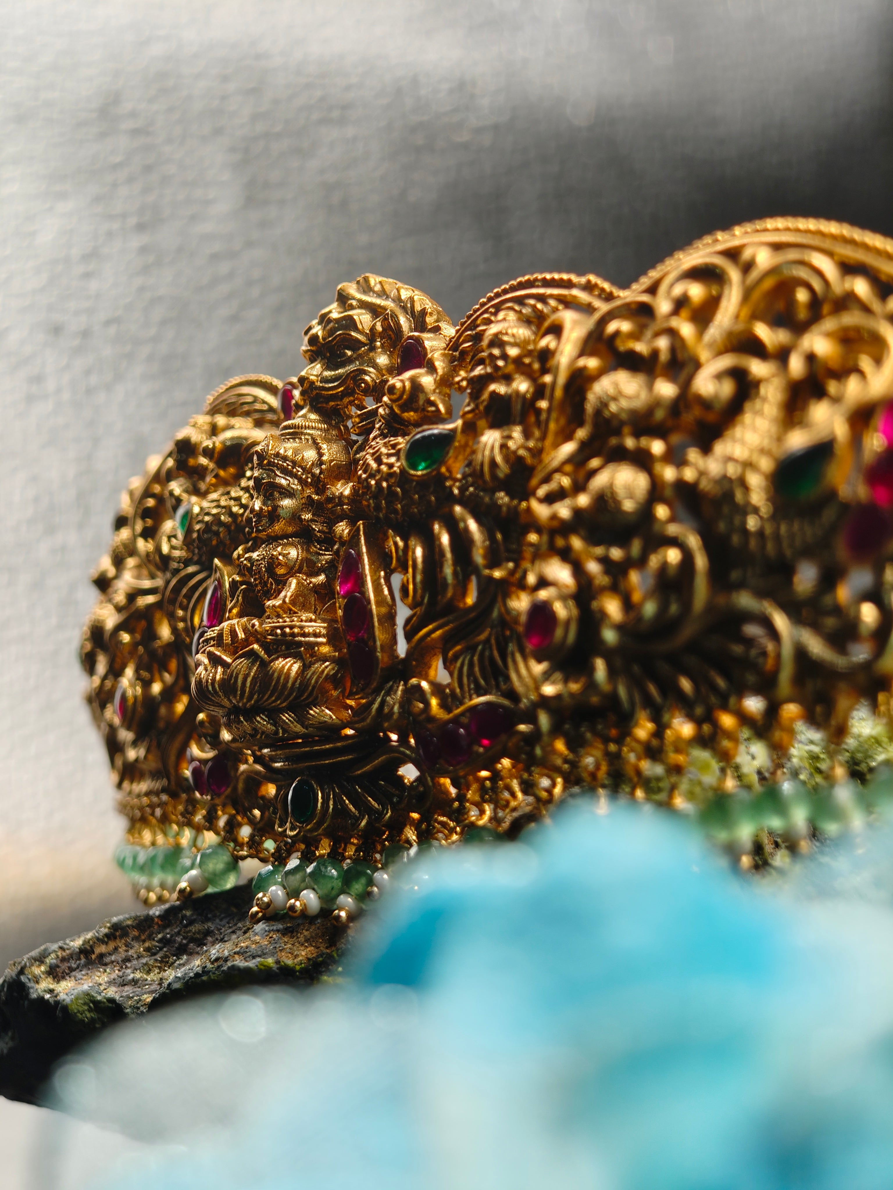 Gold Plated  Goddess Lakshmi Waist Belt